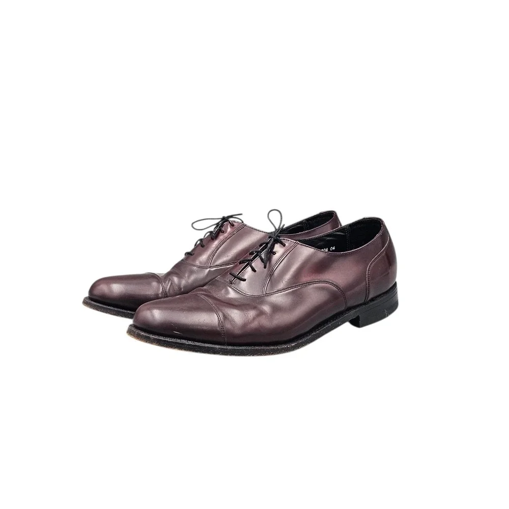 Florsheim Imperial Mens 13 D Burgundy Leather Cap Toe Oxford Shoes Royale